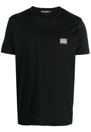 Dolce & Gabbana logo-plaque T-shirt - Schwarz