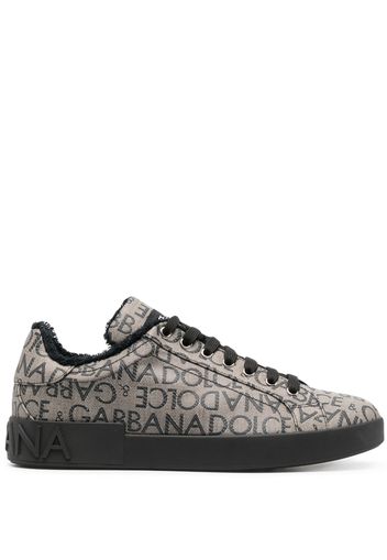 Dolce & Gabbana Portofino jacquard trainers - Schwarz