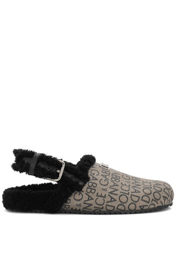 Dolce & Gabbana Slipper mit Faux Fur - 89875