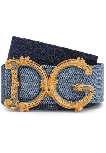 Dolce & Gabbana Gürtel mit Logo-Schnalle - Blau