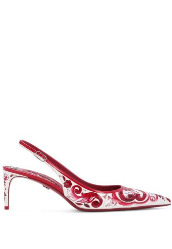 Dolce & Gabbana Slingback-Pumps mit Leo-Print - Rosa