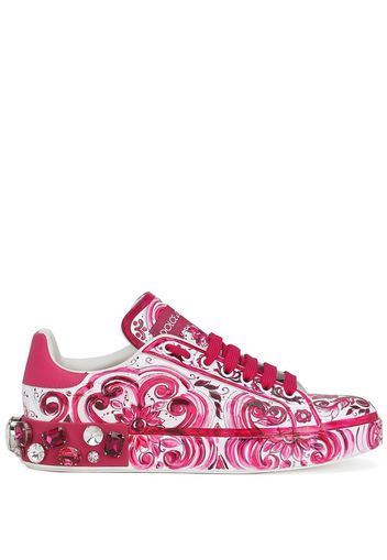 Dolce & Gabbana Portofino Majolica-print sneakers - Rot