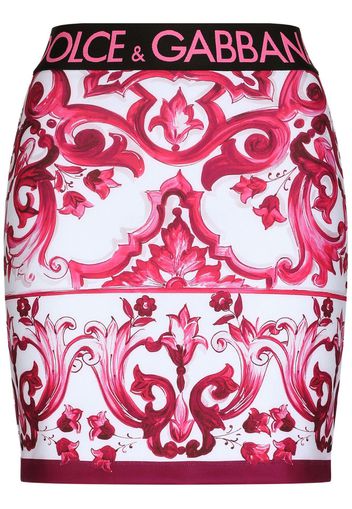 Dolce & Gabbana Rock mit Majolica-Print - Rosa