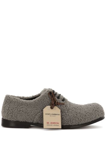 Dolce & Gabbana Derby-Schuhe mit Fleece - Grau