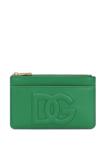 Dolce & Gabbana logo-embossed zip purse - Grün