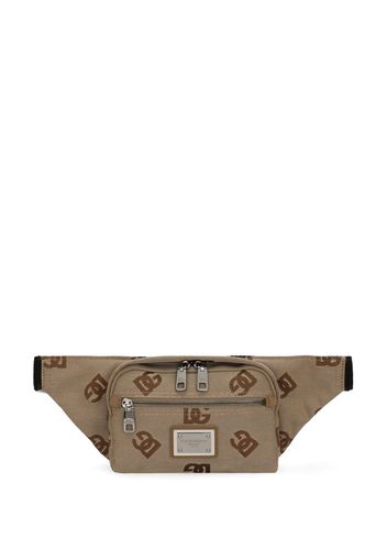 Dolce & Gabbana monogram jacquard belt bag - Nude