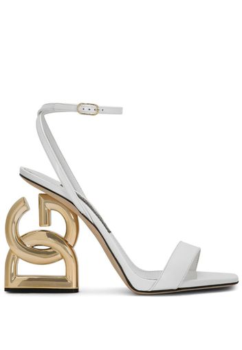 Dolce & Gabbana Keira 105mm DG-heel sandals - Weiß