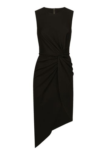 Dolce & Gabbana draped sleeveless midi dress - Schwarz