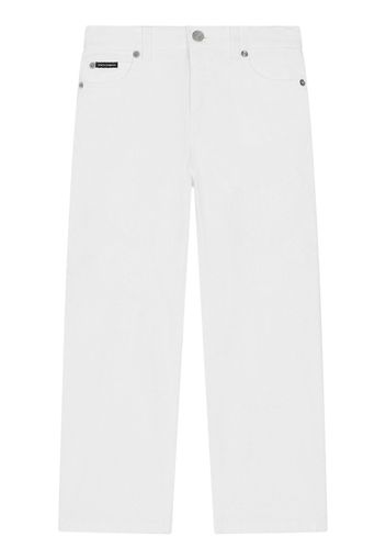 Dolce & Gabbana Kids Jeans mit geradem Bein - Weiß