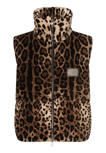 Dolce & Gabbana Gürtel mit Leoparden-Print - Braun