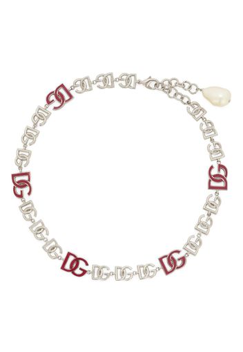 Dolce & Gabbana Halskette mit Logo - Silber