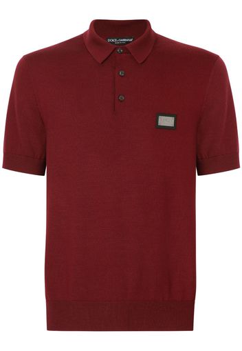 Dolce & Gabbana DG Essentials wool polo shirt - Rot