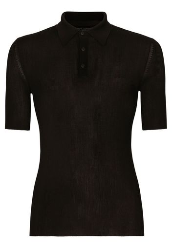 Dolce & Gabbana Poloshirt mit Knopfverschluss - Schwarz