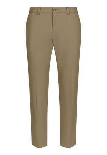 Dolce & Gabbana Halbhohe Tapered-Chino - Grün