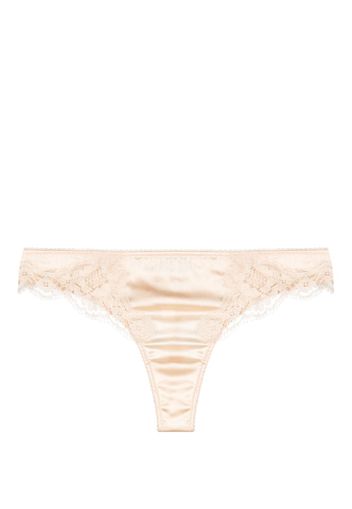 Dolce & Gabbana Tanga mit Spitzenborten - Nude