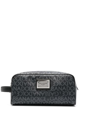 Dolce & Gabbana logo-print wash bag - Grau