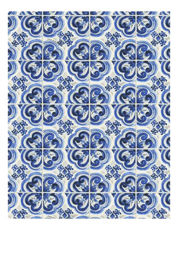 Dolce & Gabbana tile-print wallpaper - Blau