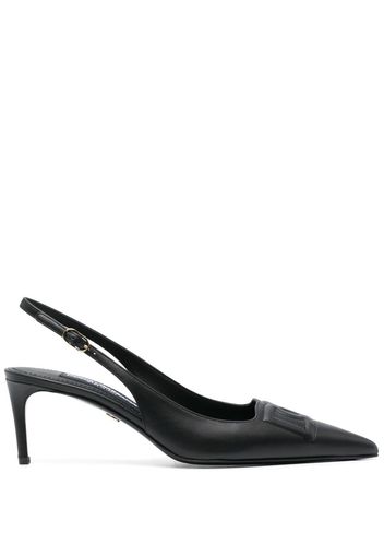 Dolce & Gabbana 70mm logo-embossed slingback pumps - Schwarz