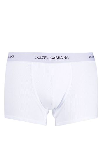 Dolce & Gabbana logo-waist cotton boxers - Weiß