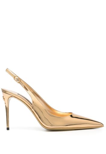 Dolce & Gabbana 100mm pointed-toe pumps - Gold