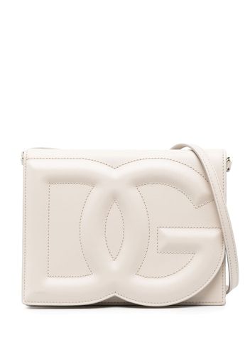 Dolce & Gabbana DG stitch flap crossbody bag - Nude