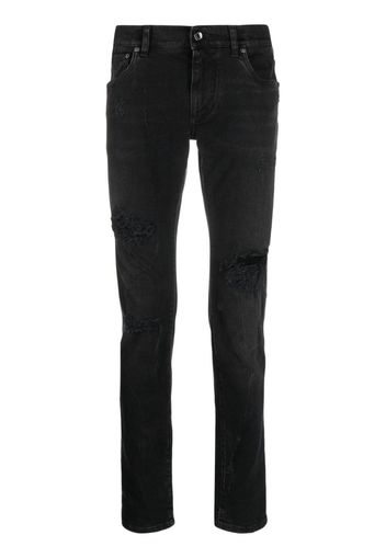 Dolce & Gabbana distressed skinny jeans - Schwarz