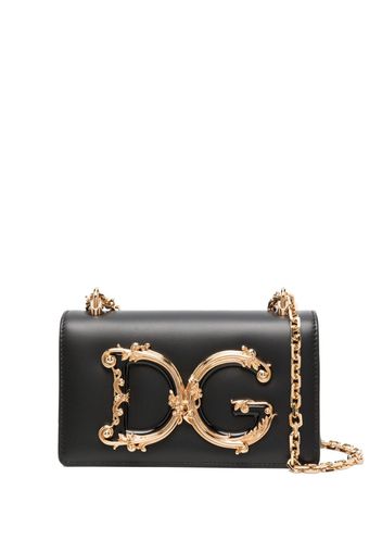 Dolce & Gabbana DG Girls leather crossbody bag - Schwarz