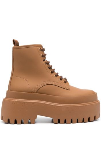 Dolce & Gabbana ridged-sole lace-up boots - Braun