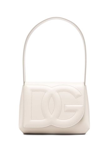 Dolce & Gabbana DG Logo leather shoulder bag - Nude