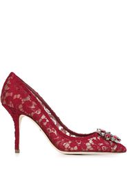 Dolce & Gabbana Verzierte Pumps aus Seidenspitze - Rot