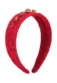 Dolce & Gabbana Kids Stirnband mit Kristallen - Rot