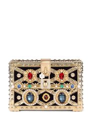 Dolce & Gabbana Dolce Box Clutch mit Schmucksteinen - Gold