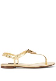 Dolce & Gabbana 'Devotion' Sandalen mit T-Riemen - Gold