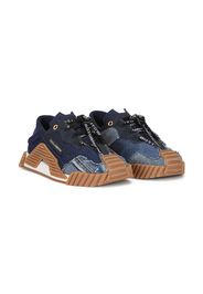 Dolce & Gabbana Kids Sneakers mit Jeans-Einsätzen - Blau