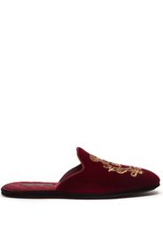 Dolce & Gabbana Slipper mit Wappenstickerei - Rot