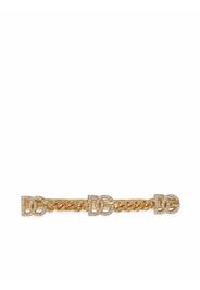Dolce & Gabbana Haarspange mit Strass-Logo - Gold