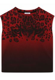 Dolce & Gabbana Kids Trägershirt mit Leoparden-Print - Rot