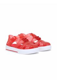 Dolce & Gabbana Kids Flache Sandalen mit Logo - Rot