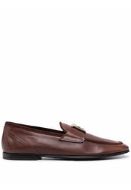 Dolce & Gabbana interlocking DG-plaque loafers - Braun