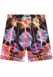 Dolce & Gabbana Kids Shorts mit Luminarie-Print - Schwarz