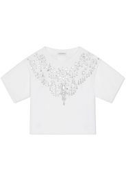 Dolce & Gabbana Kids rhinestone-embellished cotton T-shirt - Weiß