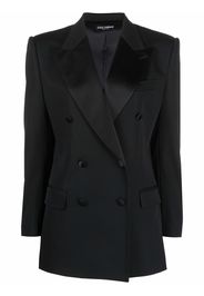 Dolce & Gabbana silk-lapels double-breasted blazer - Schwarz