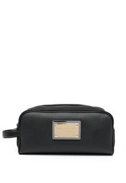 Dolce & Gabbana logo-plaque wash bag - Schwarz