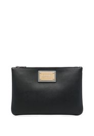 Dolce & Gabbana logo-plaque clutch bag - Schwarz