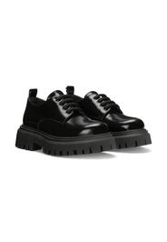 Dolce & Gabbana Kids Derby-Schuhe mit dicker Sohle - Schwarz