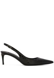 Dolce & Gabbana Slingback-Pumps mit Kroko-Effekt - Schwarz