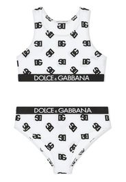 Dolce & Gabbana Kids Unterwäsche-Set mit DG-Print - Weiß