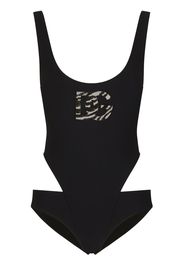 Dolce & Gabbana cut-out logo swimsuit - Schwarz