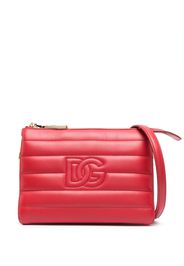 Dolce & Gabbana stitched-logo detail clutch bag - Rot