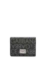 Dolce & Gabbana logo-plaque jacquard wallet - Schwarz